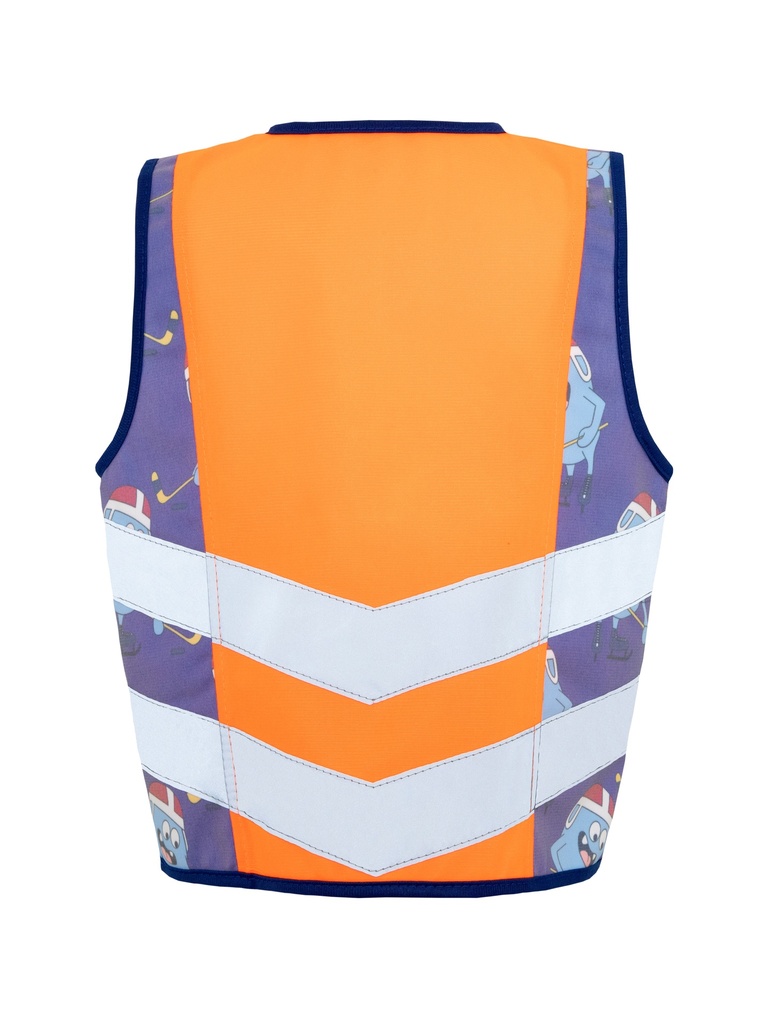 Korntex Kinder Warnweste Sport, neonorange, S