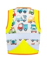 Korntex Kinder Funktionsweste Fahrzeuge, neongelb, S, Baufahrzeug