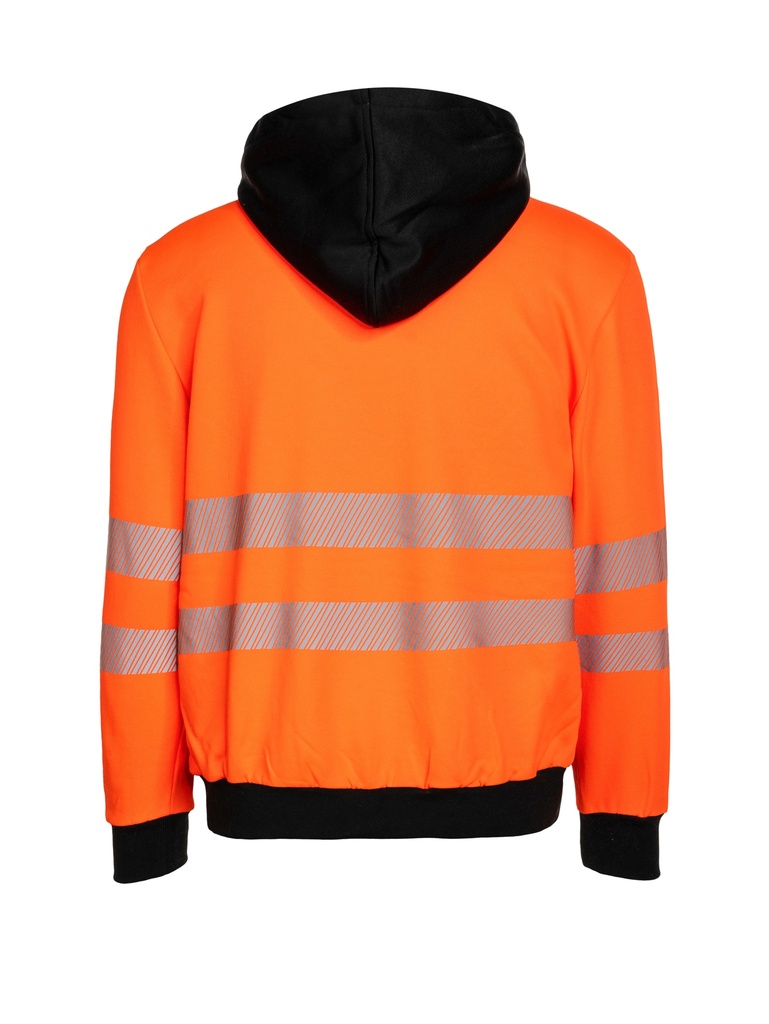 Korntex EOS Hi-Vis Hoodie EN 20471, schwarz/neonorange, 5XL