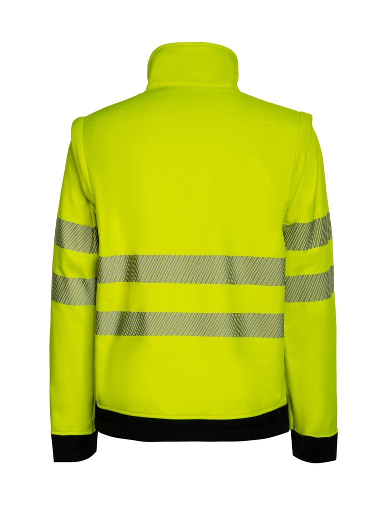 Korntex EOS Hi-Vis Softshell Jacke EN 20471, schwarz/neongelb, S
