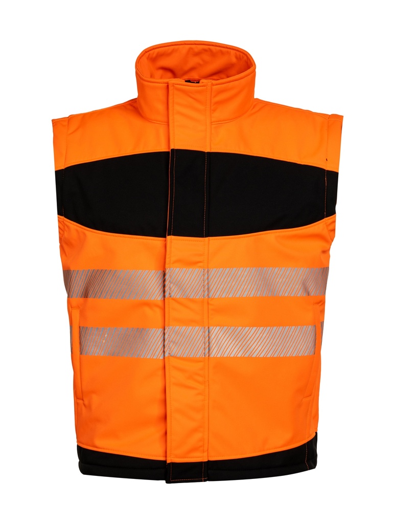 Korntex EOS Hi-Vis Softshell Jacke EN 20471, schwarz/neonorange, XXL