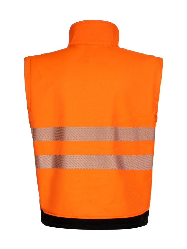 Korntex EOS Hi-Vis Softshell Jacke EN 20471, schwarz/neonorange, 4XL
