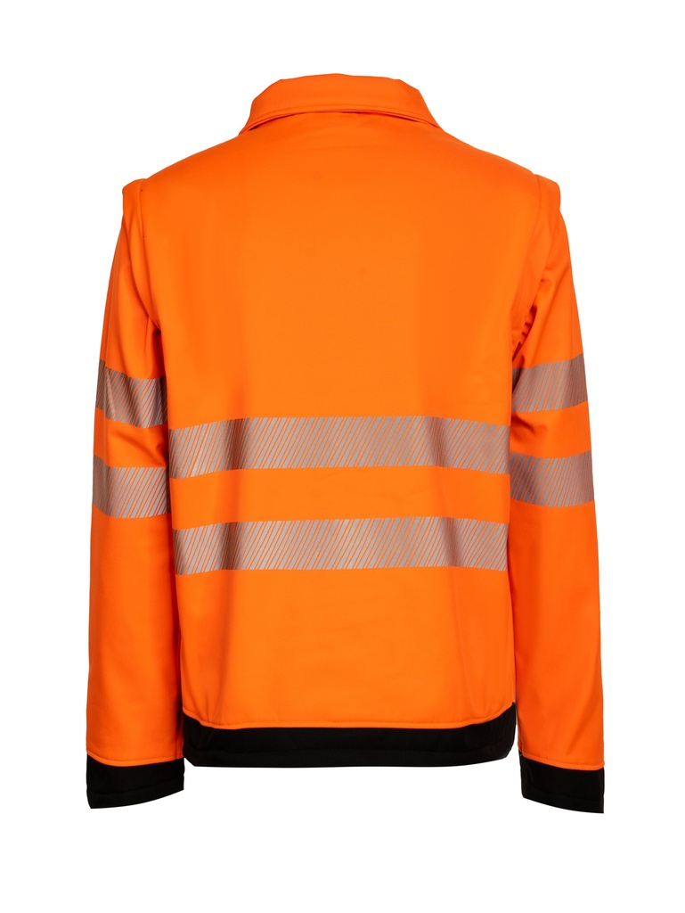Korntex EOS Hi-Vis Softshell Jacke EN 20471, schwarz/neonorange, 5XL