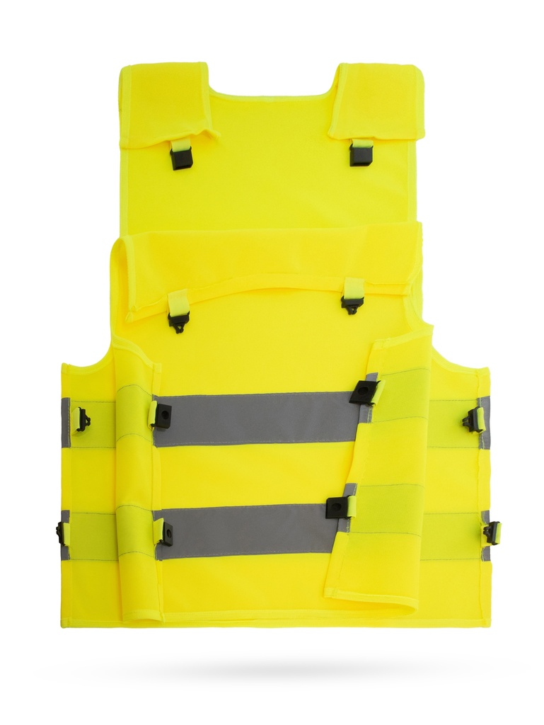Korntex Kinder Warnponcho Anti-Strangulation, neongelb, XS