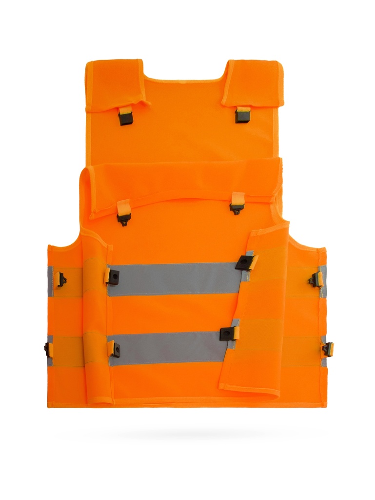 Korntex Kinder Warnponcho Anti-Strangulation, neonorange, XS