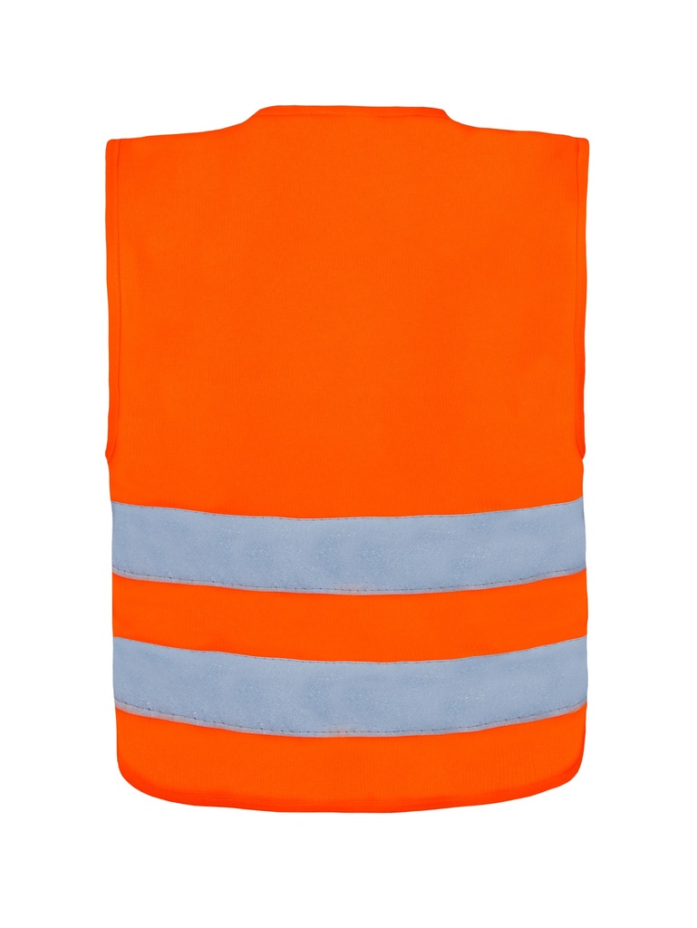 Korntex Kinder Warnweste mit Reissverschluss, neonorange, XS