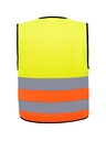 Korntex Kinder Warnweste mit Reissverschluss, neongelb/neonorange, S
