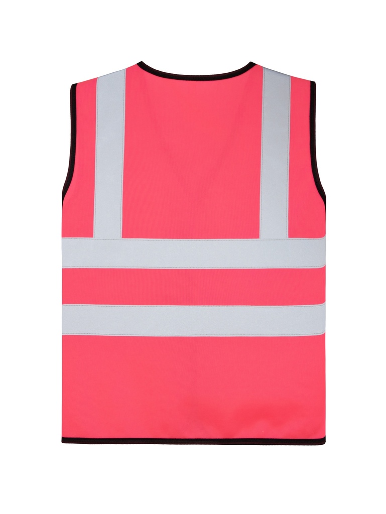 Korntex Kinder Funktionsweste mit vier Reflexstreifen, neonpink, XS