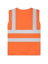 Korntex Kinder Warnweste mit vier Reflexstreifen, neonorange, XXS