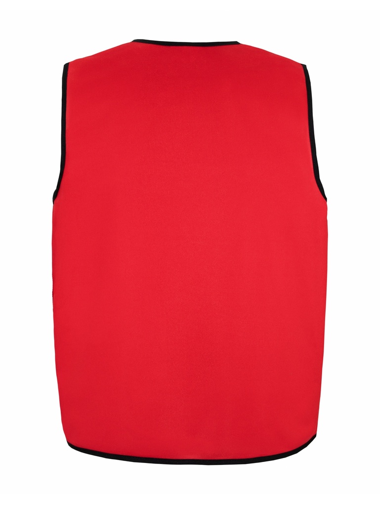 Korntex asymmetrische Kennzeichnungsweste, rot, S/M