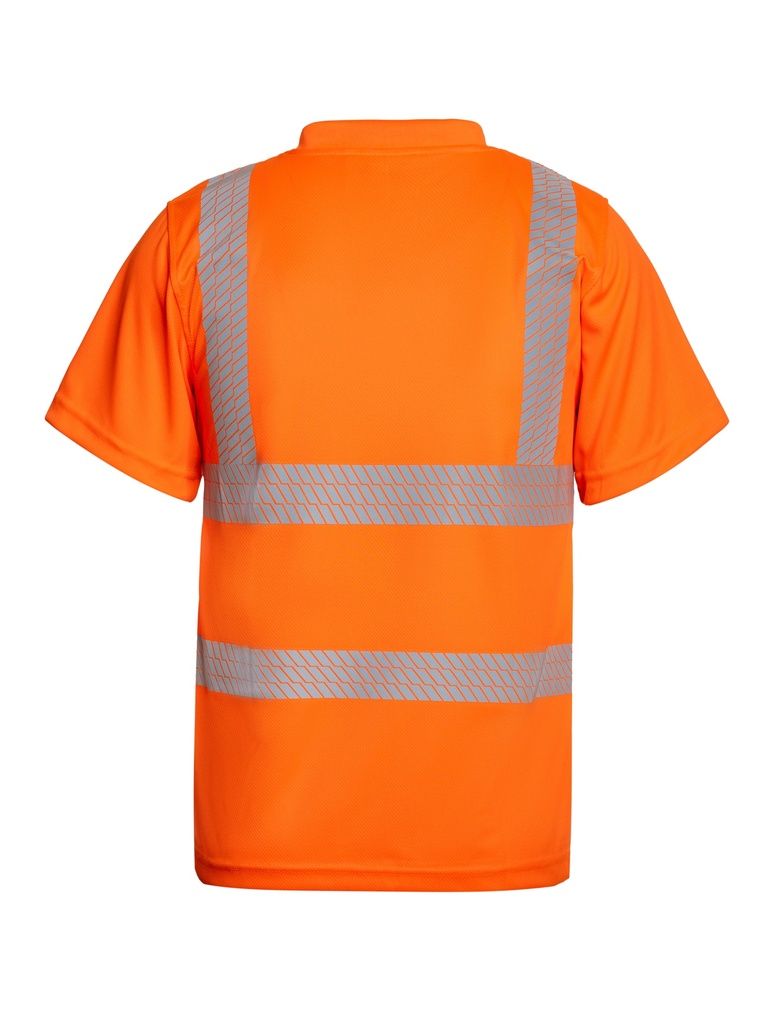 Korntex Hi-Vis T-Shirt Broken Reflex EN 20471, neonorange, 3XL