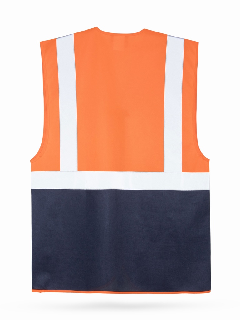 Korntex Multifunktionsweste CF, neonorange/navyblau, XL