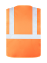 Korntex Warnweste mit drei Reflexstreifen EN 20471, neonorange, XXL