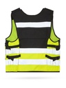 Korntex taktische Einsatzweste Premium EN 17353, schwarz/neongelb, M/XL