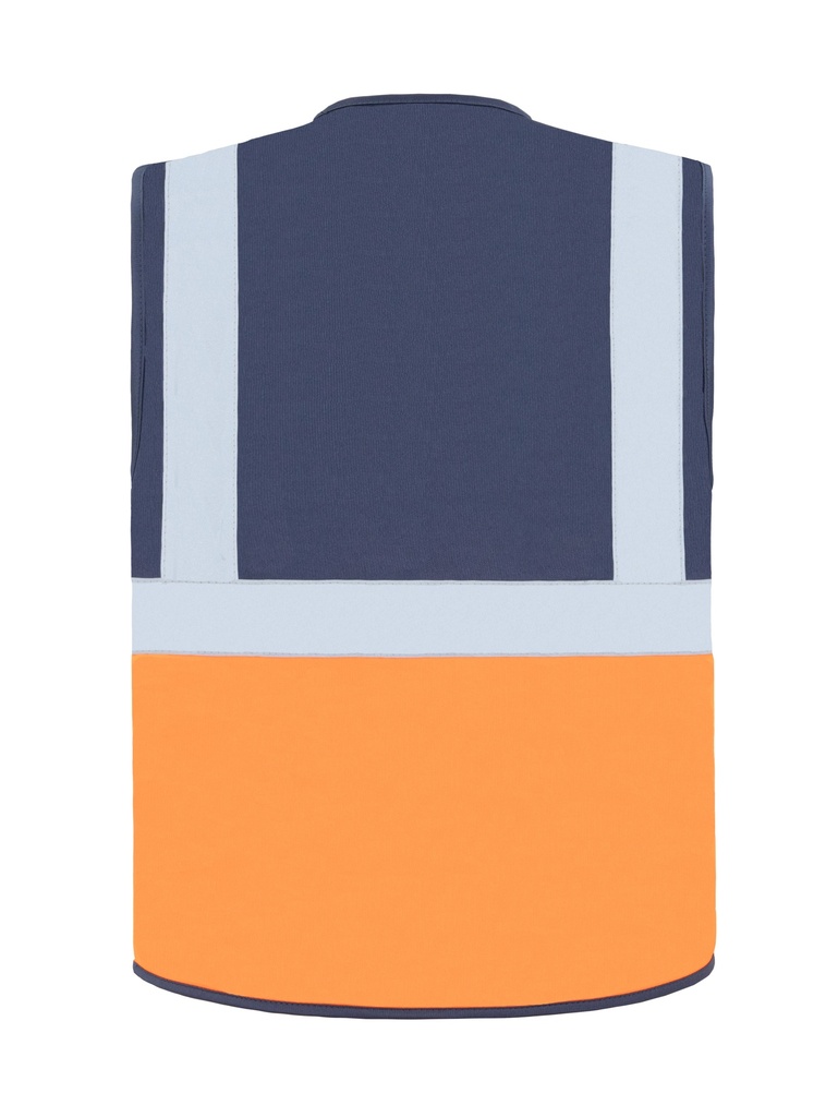 Korntex Multifunktionsweste, neonorange/navyblau, XXL