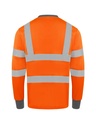 Korntex Hi-Vis Poly-Cotton Langarmshirt EN 20471, neonorange, 5XL