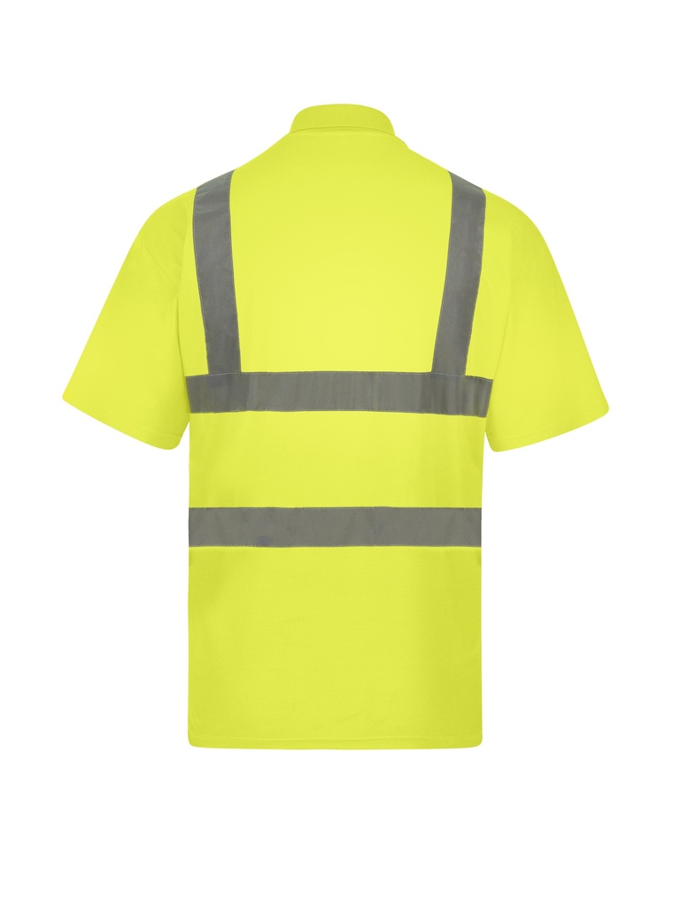 Korntex Hi-Vis Poly-Cotton Poloshirt EN 20471, neongelb, L