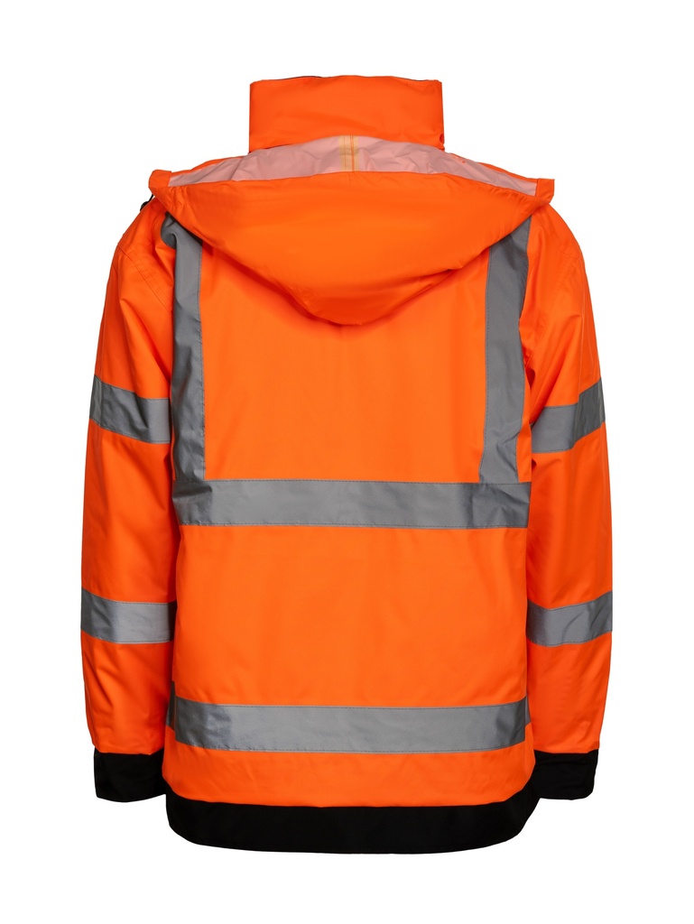Korntex Hi-Vis Regenjacke EN 20471, neonorange, XL