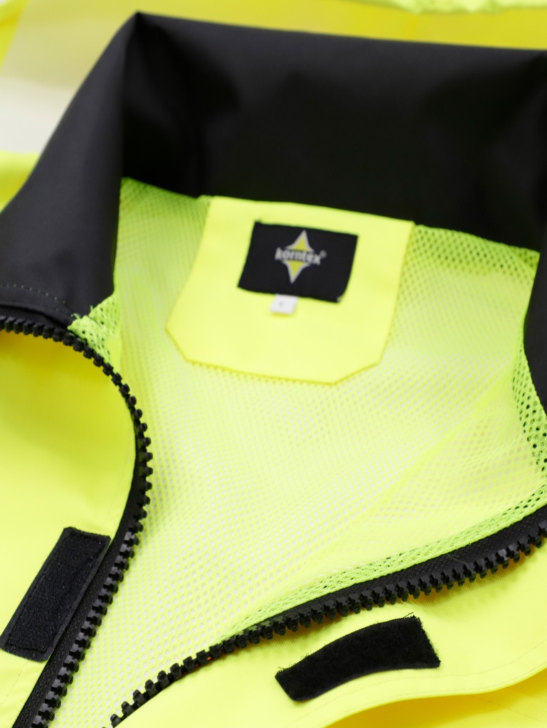 Korntex Hi-Vis leichte Regenjacke EN 20471, neongelb, S