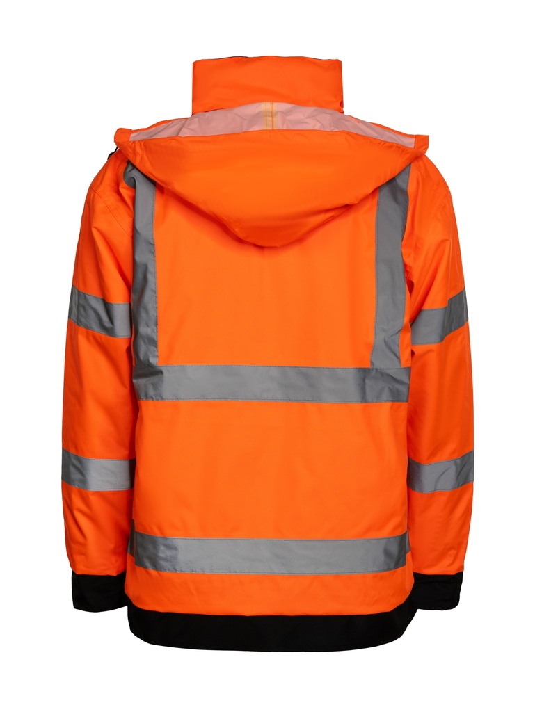 Korntex Hi-Vis leichte Regenjacke EN 20471, neonorange, XL