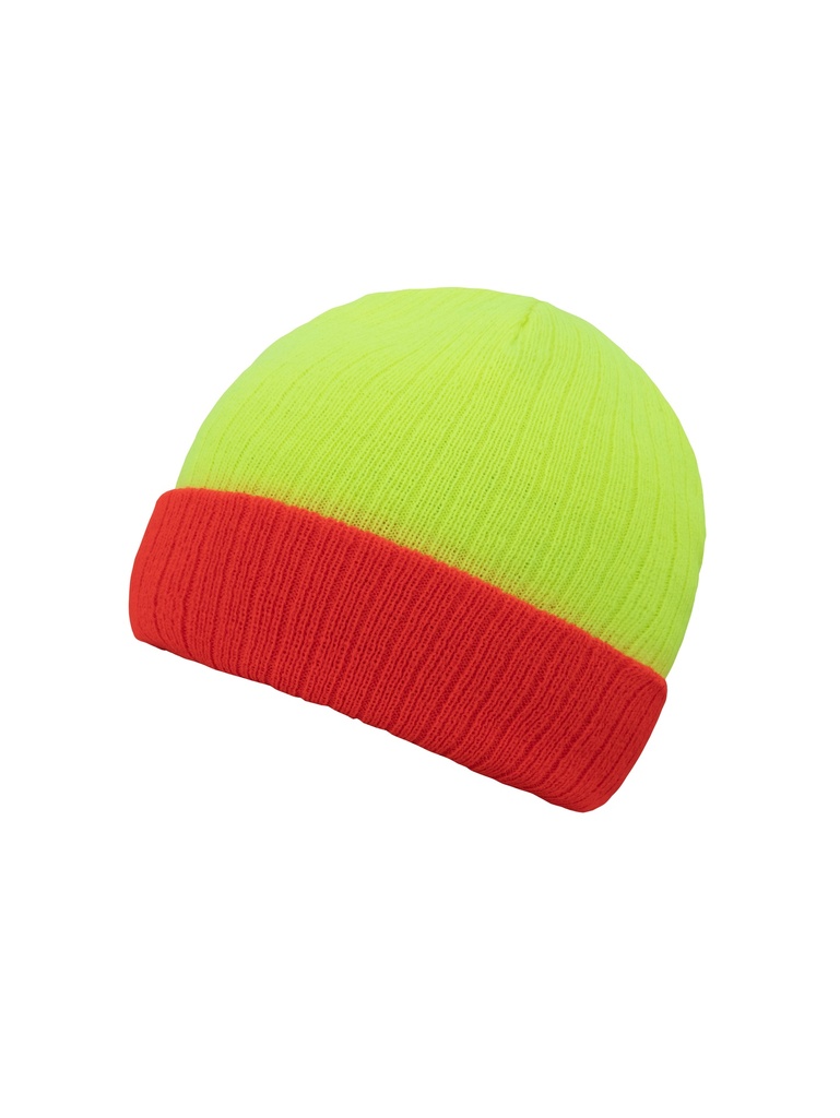 Korntex Beanie zwei farbig, gelb/orange