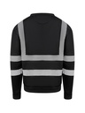 Korntex Sweatshirt mit vier Reflexstreifen, schwarz, M