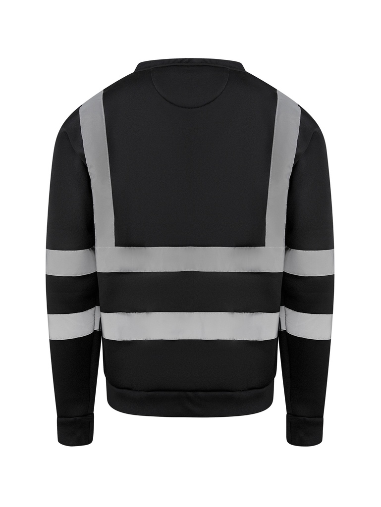 Korntex Sweatshirt mit vier Reflexstreifen, schwarz, 3XL