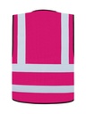 Korntex Funktionsweste mit vier Reflexstreifen, magenta, S