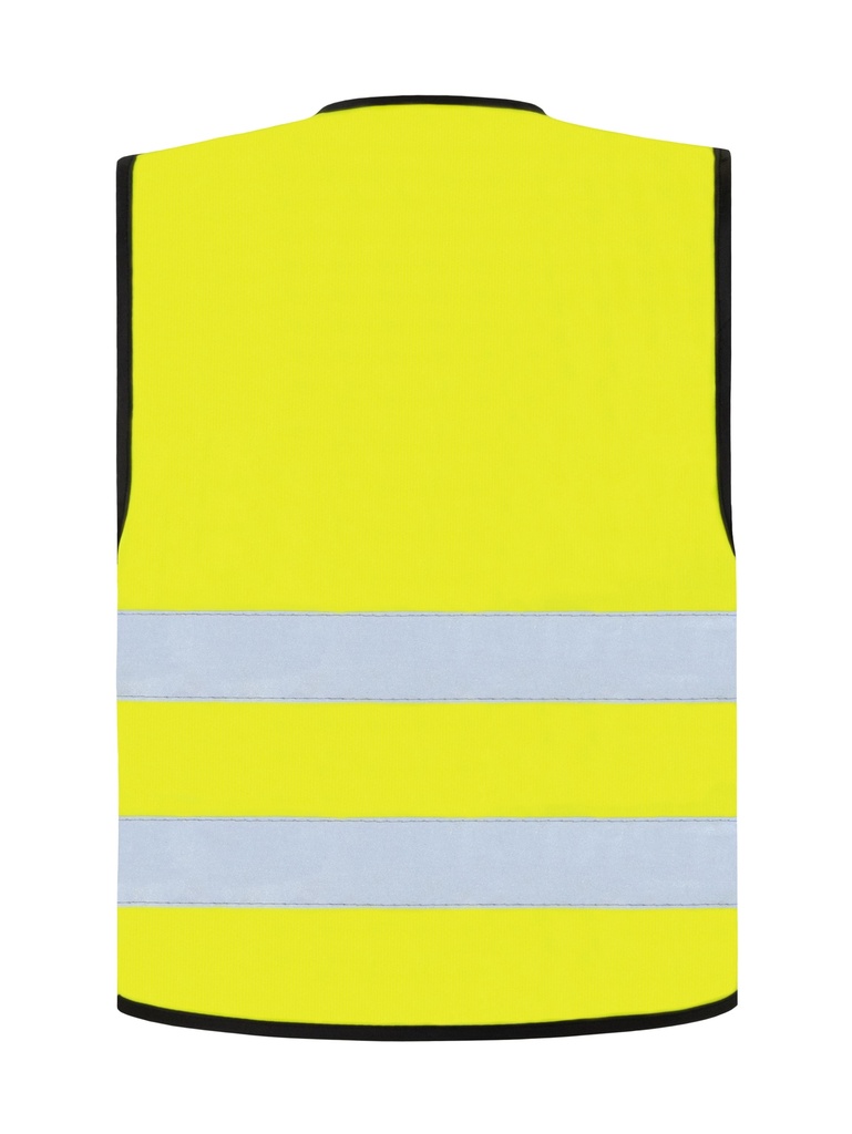 Korntex Warnweste mit schwarzem Saum EN 20471, neongelb, M
