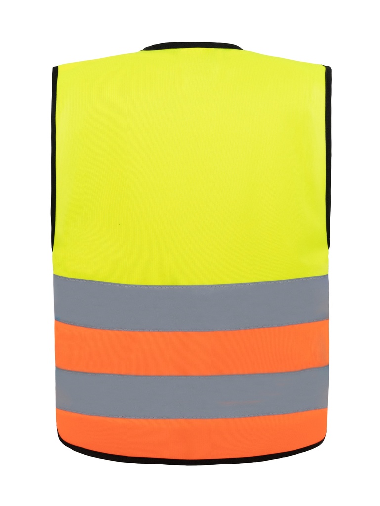 Korntex Warnweste mit schwarzem Saum EN 20471, neongelb/neonorange, 5XL