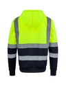 Korntex Hi-Vis Zipper Hoodie EN 20471, neongelb/navyblau, XL
