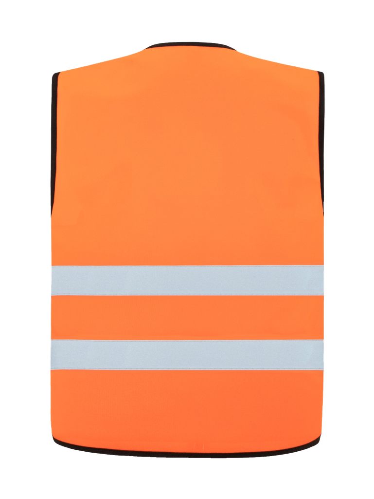 Korntex Warnweste CF mit schwarzem Saum EN 20471, neonorange, S/M