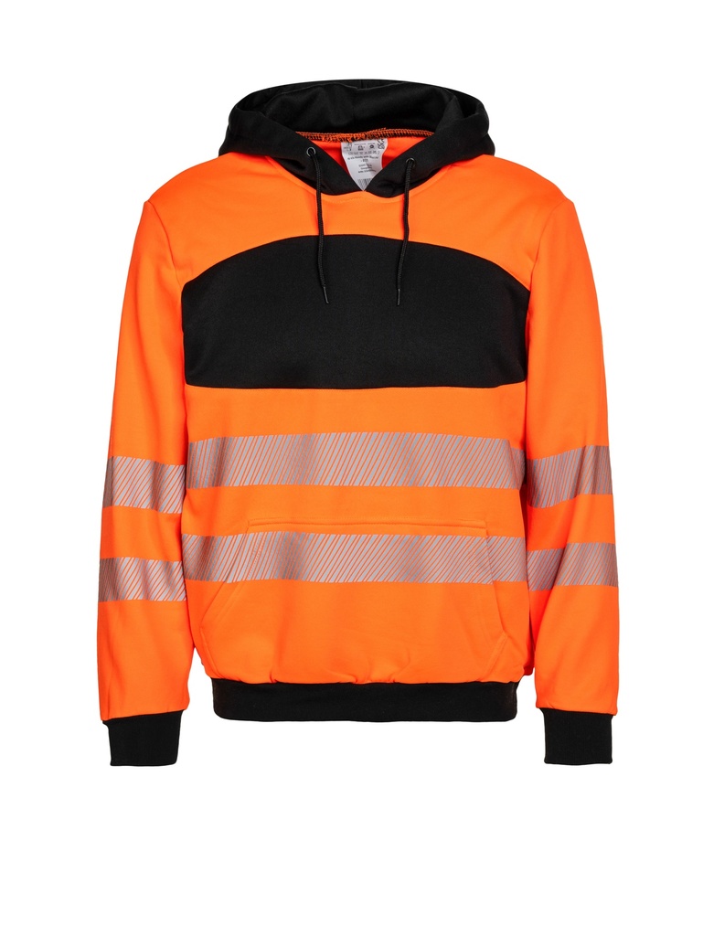 Korntex EOS Hi-Vis Hoodie EN 20471, schwarz/neonorange, L