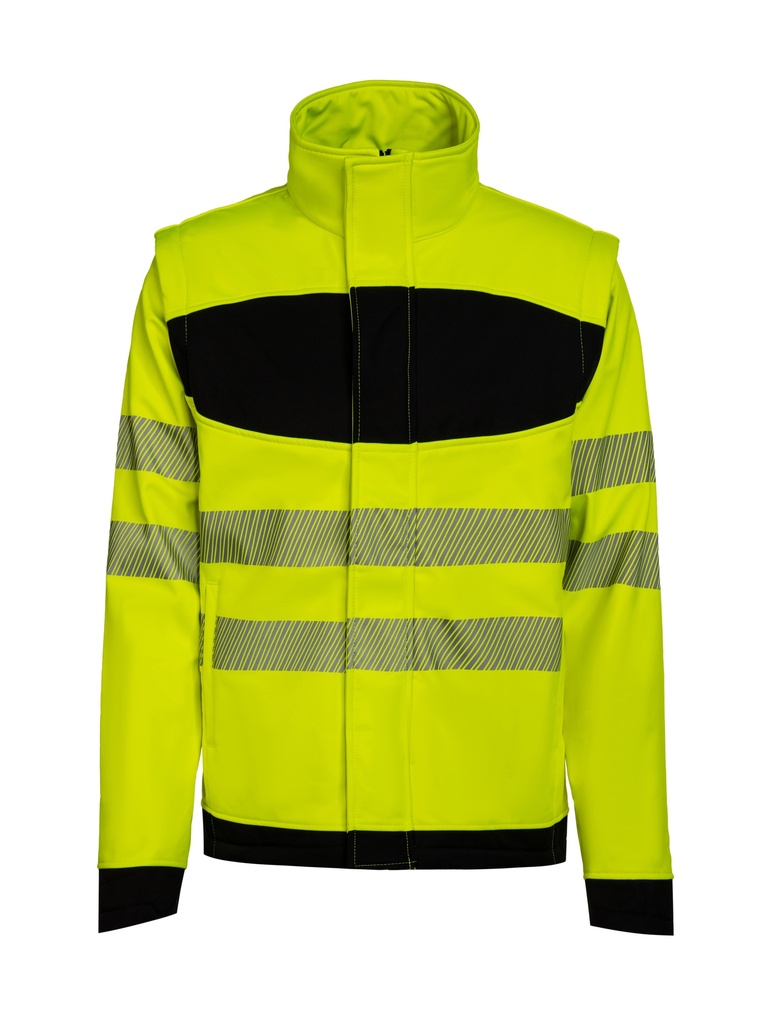 Korntex EOS Hi-Vis Softshell Jacke EN 20471, schwarz/neongelb, M