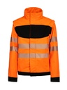 Korntex EOS Hi-Vis Softshell Jacke EN 20471, schwarz/neonorange, 3XL