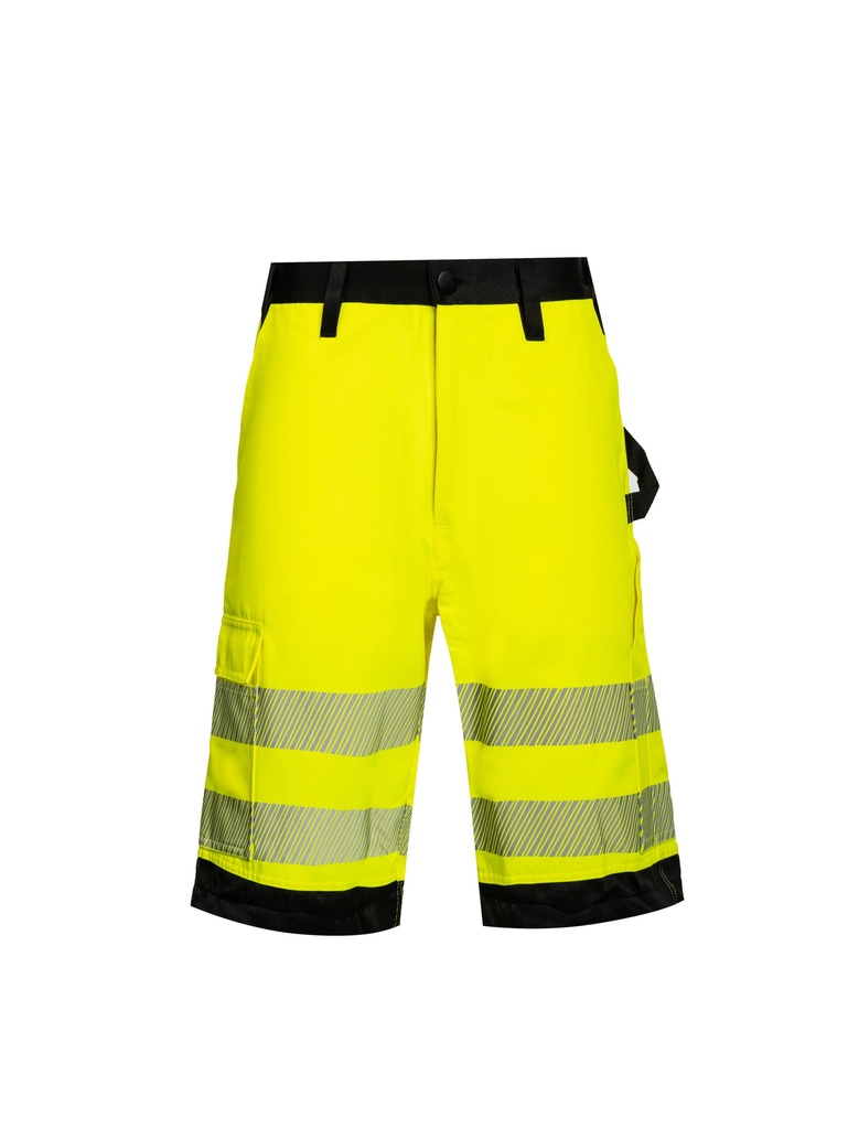 Korntex EOS Hi-Vis Shorts EN 20471, schwarz/neongelb, Gr.46