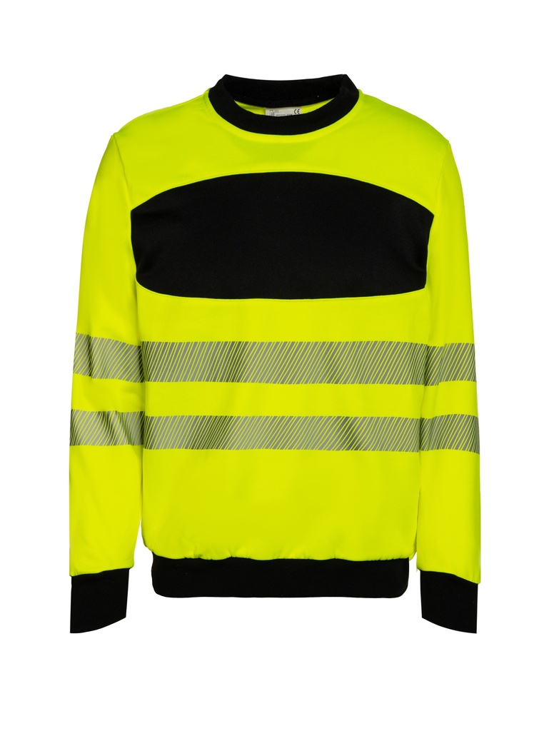 Korntex EOS Hi-Vis Sweatshirt EN 20471, schwarz/neongelb, XXL