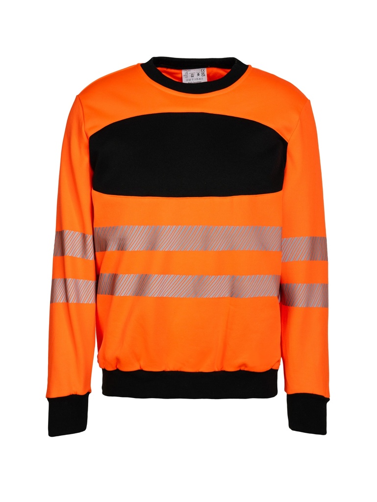 Korntex EOS Hi-Vis Sweatshirt EN 20471, schwarz/neonorange, M
