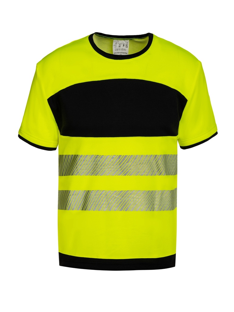 Korntex EOS Hi-Vis T-Shirt EN 20471, schwarz/neongelb, S