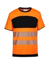 Korntex EOS Hi-Vis T-Shirt EN 20471, schwarz/neonorange, XXL