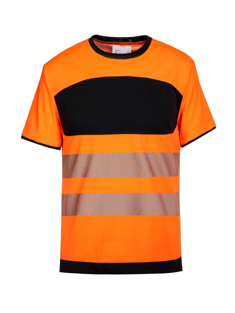 Korntex EOS Hi-Vis T-Shirt EN 20471, schwarz/neonorange, 4XL