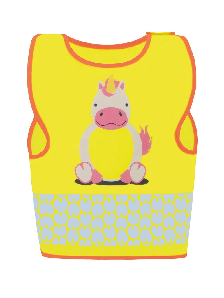 Korntex Kinder Warnweste Tierwelt, XS, Einhorn