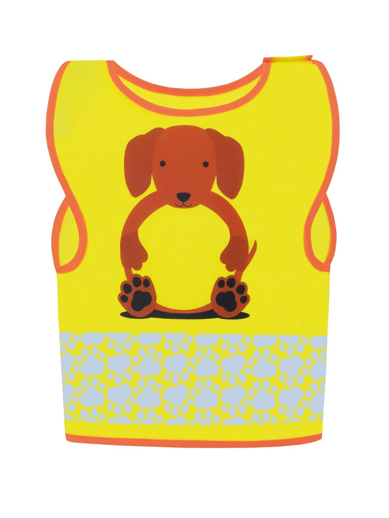 Korntex Kinder Warnweste Tierwelt, XS, Hund