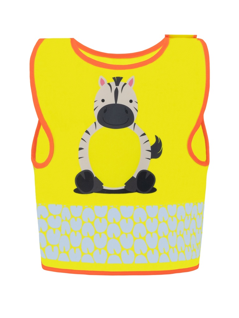 Korntex Kinder Warnweste Tierwelt, XS, Zebra