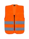 Korntex Kinder Warnweste mit Reissverschluss, neonorange, S