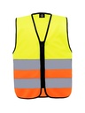 Korntex Kinder Warnweste mit Reissverschluss, neongelb/neonorange, S