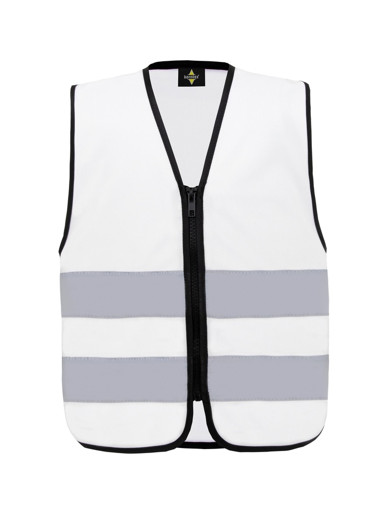 Korntex Kinder Funktionsweste mit Reissverschluss, weiss, XS