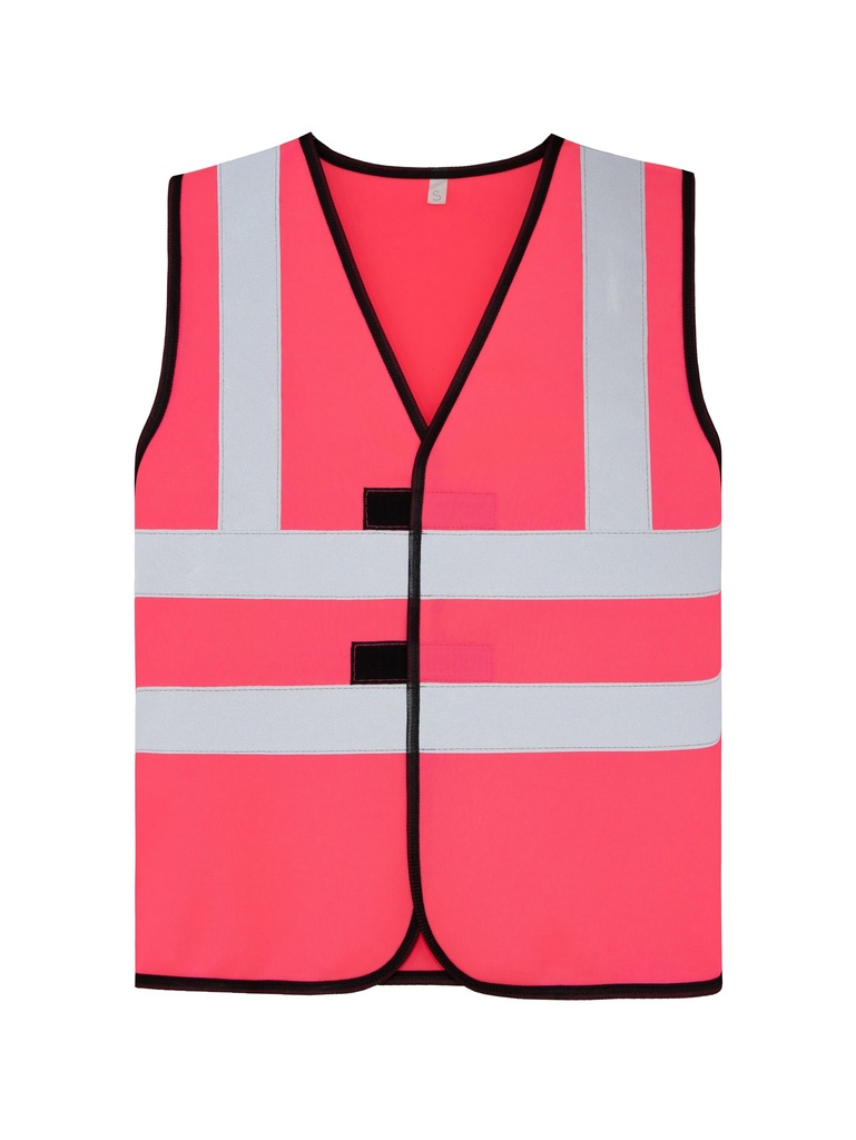 Korntex Kinder Funktionsweste mit vier Reflexstreifen, neonpink, XXS