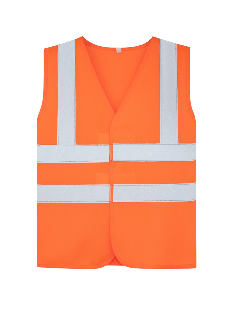 Korntex Kinder Warnweste mit vier Reflexstreifen, neonorange, XXS