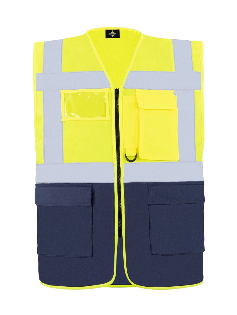 Korntex Multifunktionsweste CF, neongelb/navyblau, 3XL